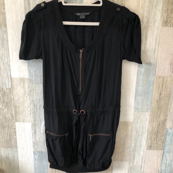 AX ARMANI EXCHANGE Retro Y2K Whimsigoth Zip Dress - Picture 1 of 9